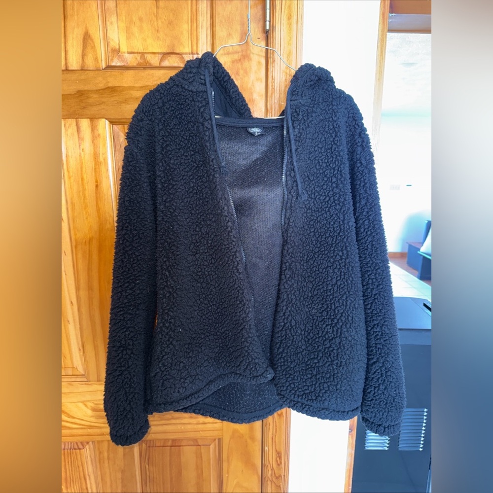 Pacsun Womens M Cozy Black Sherpa Jacket